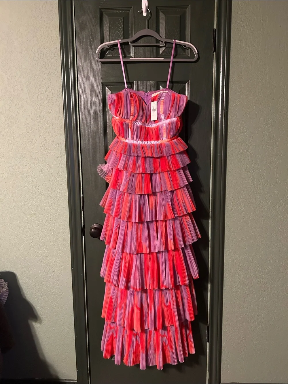 Anthropologie Pink & Purple Tiered Ruffle Maxi Dress for Girls